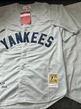 1930's NEW YORK YANKEES BABE RUTH Men's JERSEY Sz M,L,XL,2XL New with tags
